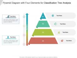 Pyramid diagram with four elements for classification tree analysis infographic template