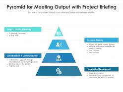 Pyramid for meeting output with project briefing