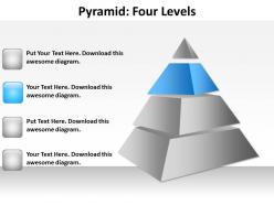 Pyramid four levels ppt slides presentation diagrams templates