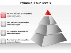 Pyramid four levels ppt slides presentation diagrams templates