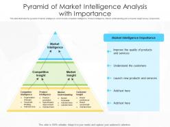 Pyramid of market intelligence analysis with importance