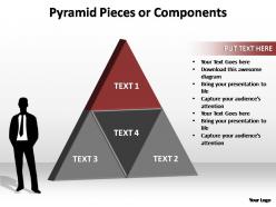 Pyramid pieces or components powerpoint templates
