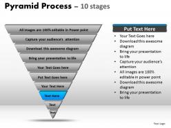 Pyramid process diagram 10 stages powerpoint slides and ppt templates 0412