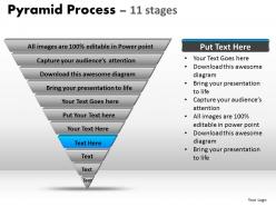 Pyramid process diagram 11 stages powerpoint slides and ppt templates 0412