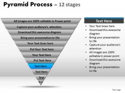 Pyramid process diagram 12 stages powerpoint slides and ppt templates 0412