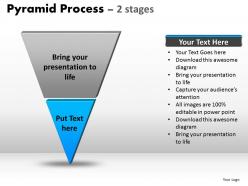 Pyramid process diagram 2 stages powerpoint slides and ppt templates 0412
