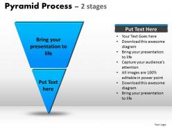 Pyramid process diagram 2 stages powerpoint slides and ppt templates 0412
