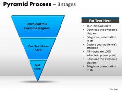 Pyramid process diagram 3 stages powerpoint slides and ppt templates 0412