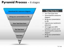 Pyramid process diagram 6 stages powerpoint slides and ppt templates 0412