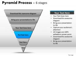 Pyramid process diagram 6 stages powerpoint slides and ppt templates 0412
