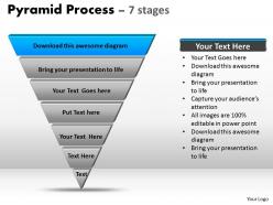 Pyramid process diagram 7 stages for marketing