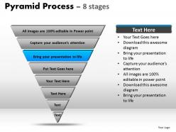 Pyramid process diagram 8 stages powerpoint slides and ppt templates 0412