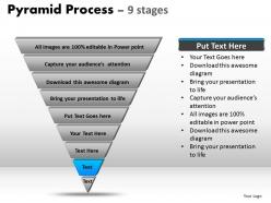 Pyramid process diagram 9 stages powerpoint slides and ppt templates 0412