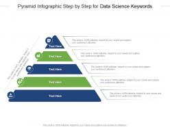 Pyramid step by step for data science keywords infographic template