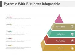 Pyramid With Business Infographics Flat Powerpoint Design