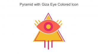 Pyramid With Giza Eye Colored Icon In Powerpoint Pptx Png And Editable Eps Format