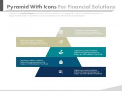 Pyramid with icons for financial solutions powerpoint slides