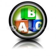 Abc blocks education powerpoint icon cc