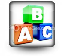 Abc blocks education powerpoint icon s