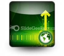 Arrows and world map powerpoint icon s