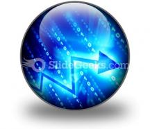 Blue data space powerpoint icon c