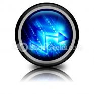 Blue data space powerpoint icon cc
