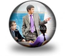 Business group listen powerpoint icon c
