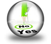 Choose between yes and no powerpoint icon c