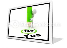 Choose between yes and no powerpoint icon f