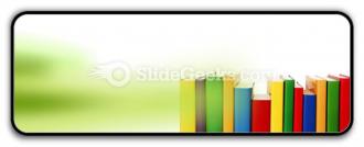 Colorful books in row ppt icon for ppt templates and slides r
