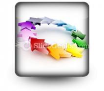Colorful circular arrows powerpoint icon s