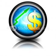 Dollar increasing value powerpoint icon cc