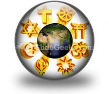 Earth religious symbols powerpoint icon c