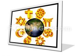 Earth religious symbols powerpoint icon f