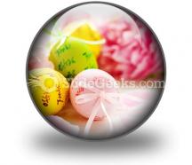 Easter eggs and spring flowers powerpoint icon c