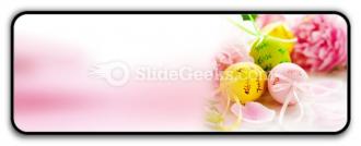 Easter eggs and spring flowers powerpoint icon r