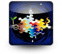 Four elements of nature powerpoint icon s