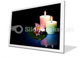 Frangipane flower with couple powerpoint icon f