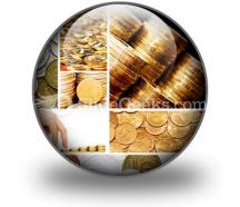 Gold and old coins powerpoint icon c