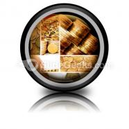Gold and old coins powerpoint icon cc