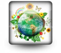 Green nature earth powerpoint icon s