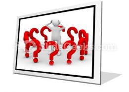 Man with question powerpoint icon f