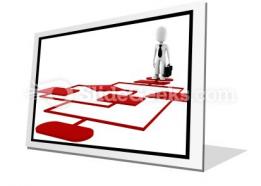 Red diagram chart powerpoint icon f