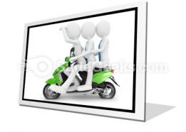 Team on the scooter powerpoint icon f