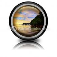 Tropical sunset ppt icon for ppt templates and slides cc