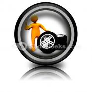 Wheel garage ok ppt icon for ppt templates and slides cc
