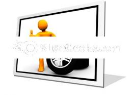 Wheel garage ok ppt icon for ppt templates and slides f