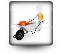 Worker works construction powerpoint icon s