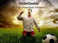 A soccer player sports powerpoint templates and powerpoint backgrounds 0211