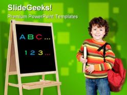 Adorable child studying education powerpoint backgrounds and templates 1210